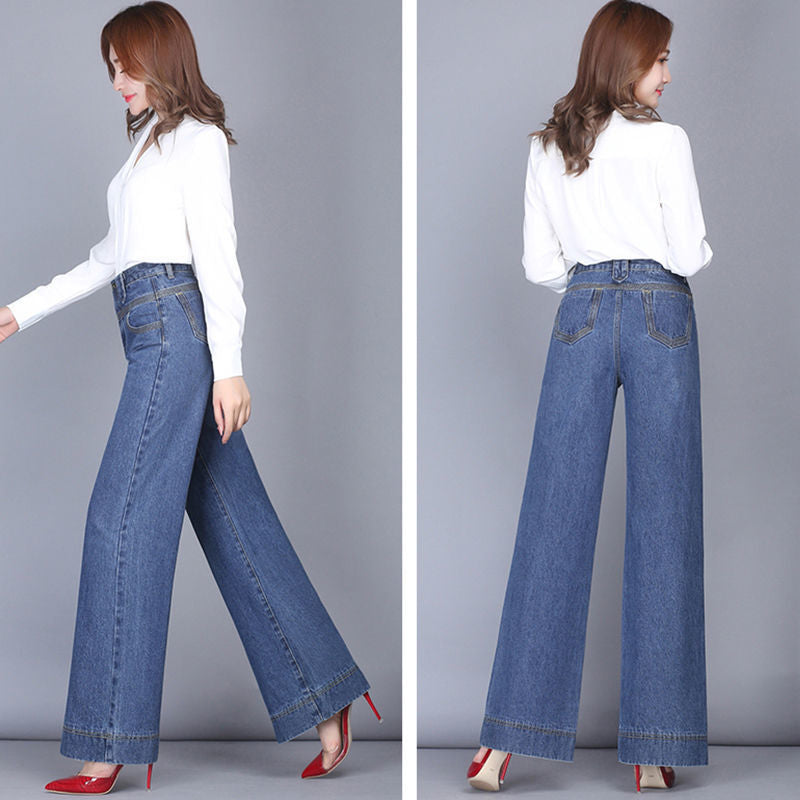Wide Leg Jeans Women Casual Straight High Waist Loose Drape Jeans Wide Leg Jeans Women Casual Straight High Waist Loose Drape Jeans